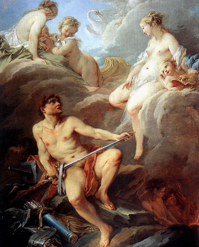 Афродита и Гефест с оружием для Энея