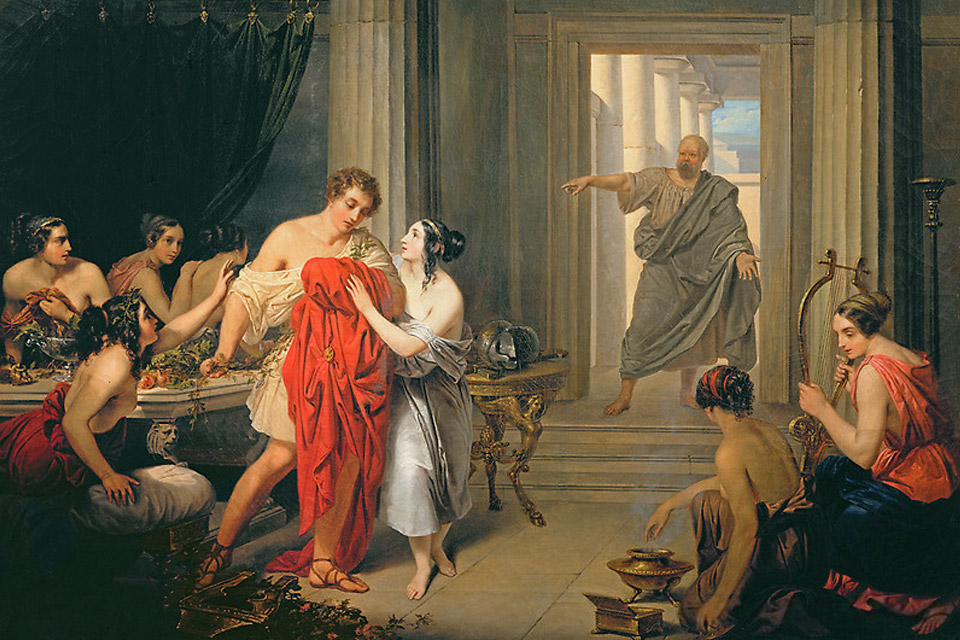 Алкивиад гетеры и Сократ